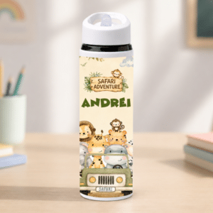 Alternative view of Bidon pentru Apă cu Pai Personalizat Safari, 700 ml