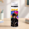 Bidon pentru Apă cu Pai Personalizat Wednesday, 700 ml - imagine 2