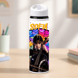 Alternative view of Bidon pentru Apă cu Pai Personalizat Wednesday, 700 ml