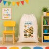 Săculeț XL Personalizat pentru Grădiniță sau Creșă – Excavatoare - imagine 2