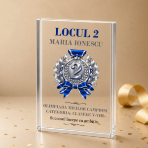 Alternative view of Trofeu Sticlă Personalizat, Locul 2 - Premiu Competitii, Evenimente