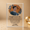 trofeu sticla personalizat cadou pentru fiu de la parinti