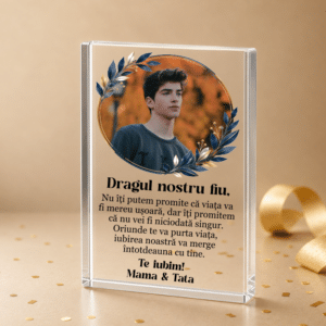 Alternative view of Trofeu Sticlă Personalizat, Cadou pentru Fiu de la Parinti
