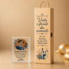 set cadou personalizat pentru fiu trofeu sticla cu poza cutie vin